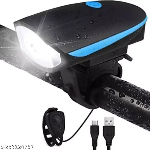 USB Rechargeable Front Cycle Light Back Tail Light And Tyre Valve Light (Pack of 1 Front Light, 1 Rear Light, 2 Valve Lights)