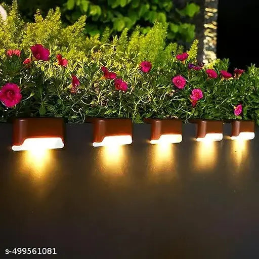 LED Lights for Garden Home Outdoor Decoration Lamp Waterproof Deck,Step,Fence Solar Lights for Stair, Patio, (Pack of 4)