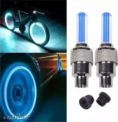 USB Rechargeable Front Cycle Light Back Tail Light And Tyre Valve Light (Pack of 1 Front Light, 1 Rear Light, 2 Valve Lights)